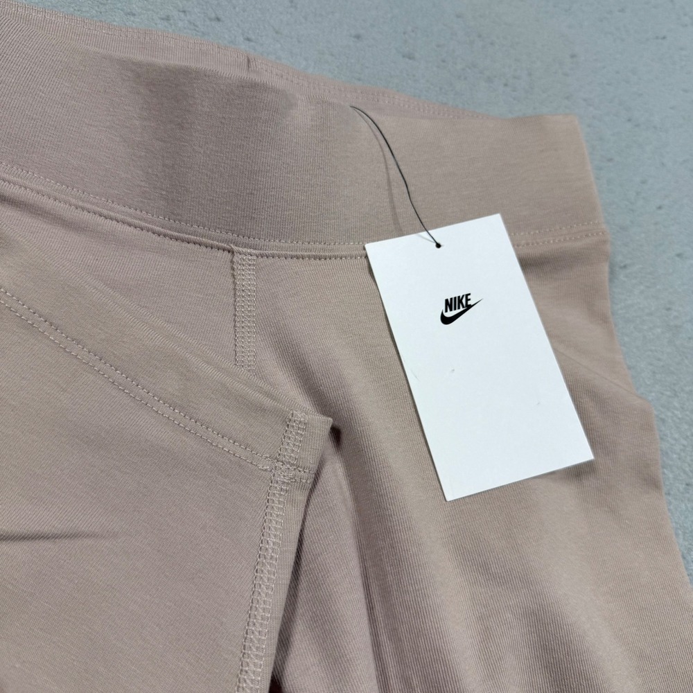 Nike Sportswear Essential Bike Shorts Mauve Pink High Waisted Womens XS
